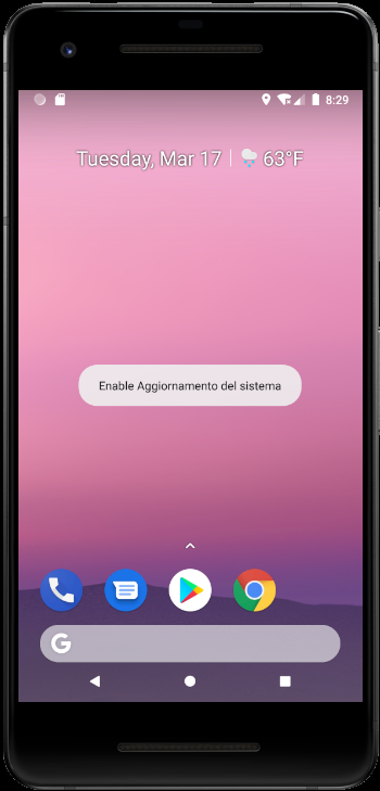 Screenshot of the malicious app requesting Accessibility permissions